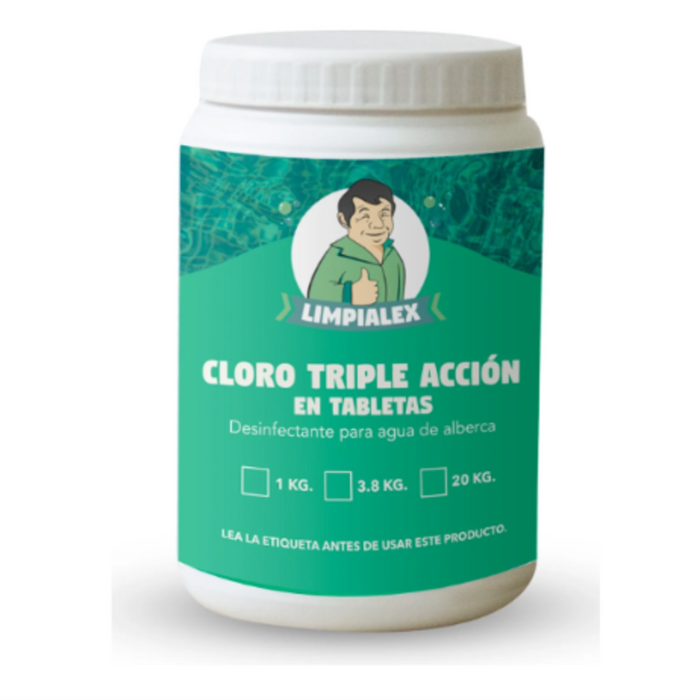 Cloro triple acción en tabletas